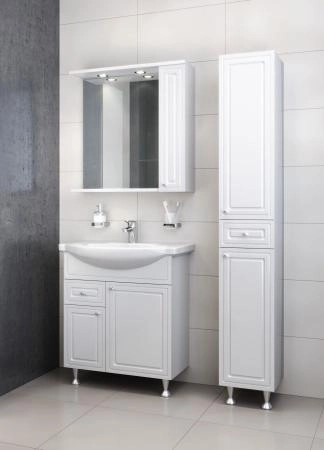 Тумба с раковиной напольная RedBlu by Damixa Palace One M41-FSX0753WG-WCC075 белый глянцевый