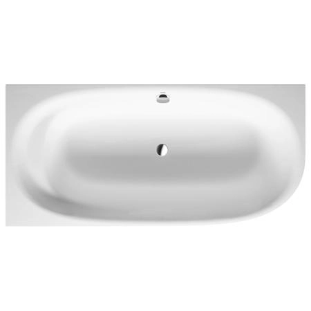 Duravit Cape Cod Ванна угол слева, с бесшовной панелью и ножками 190x90см с наклоном для спиныl, цвет: белый