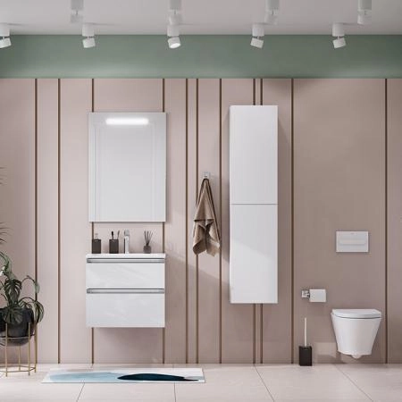 Roca The Gap Тумба подвесная 60x45x51см, с 2 ящиками, цвет: белый