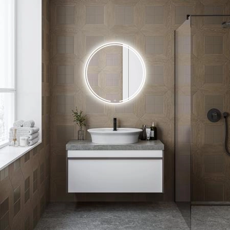 Зеркало Kerama Marazzi MIO МИО MIO.mi.70D\WHT  круглое с диммером 70, белое