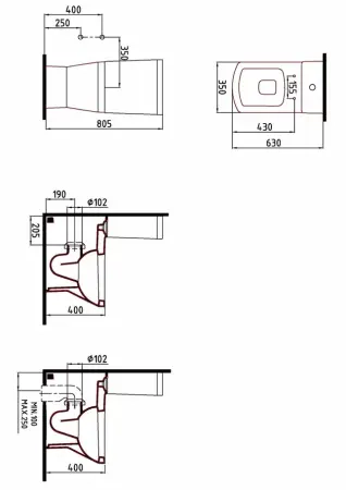Унитаз Bien NEPTUN напольный с функцией биде сиденье микролифт NPKD06301VP1W5SZ0