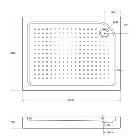Поддон для душа BelBagno 120x80 прямоугольный акрил TRAY-BB-AH-120/80-15-W-R