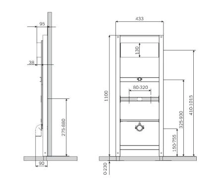Инсталляция для писсуара AM.PM I022701