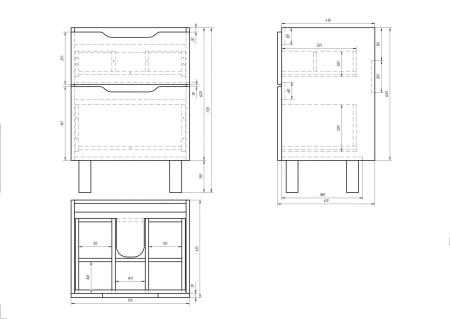Тумба под раковину Dreja Q Plus 60 99.0004 напольная цвет белый