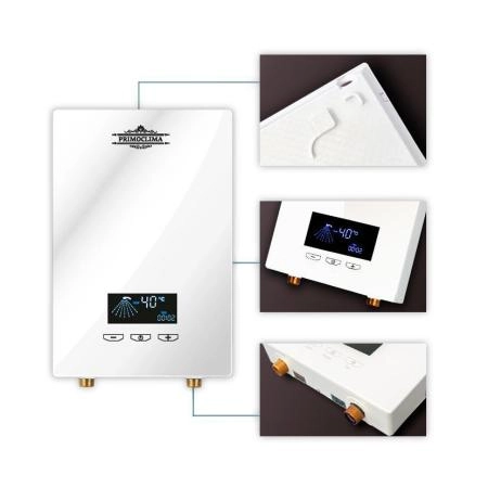 Электрический проточный водонагреватель PRIMOCLIMA VITA 8.5 кВт, белый
