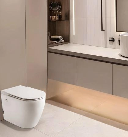 Унитаз импульсный Ceruttispa SELLA Pulse CT10198 приставной безободковый