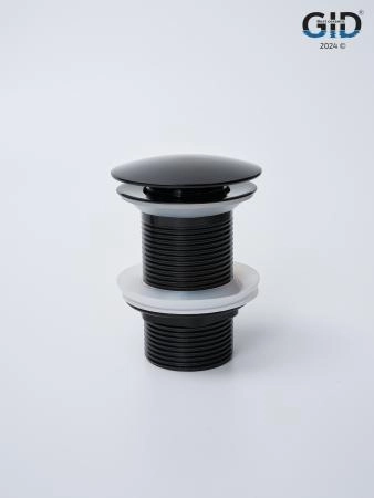 Донный клапан Gid без перелива G-54BL 76601K черный глянцевый 7x7x10