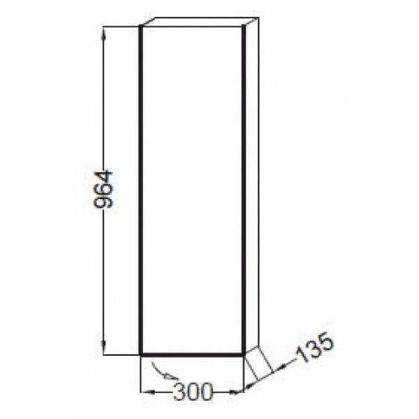 Пенал Jacob Delafon SPHERIK EB1058D-E10 30 см подвесной цвет квебекский дуб