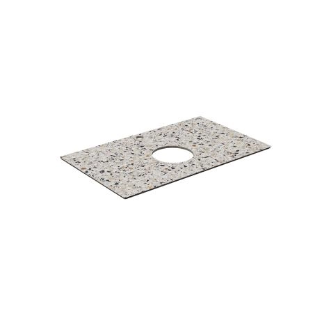 Столешница Kerama Marazzi PLAZA ПЛАЗА KM6012G0471RP80Tc2 Столешница для накладных раковин Бричиола 80, белый натуральный
