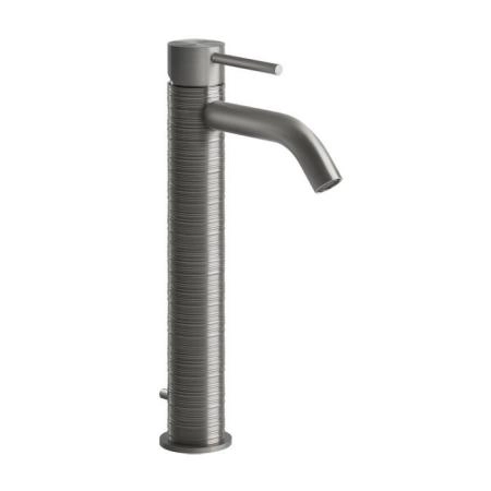 Gessi Trame Смеситель однорычажный высокий с донным клапаном, цвет: шлифованная сталь