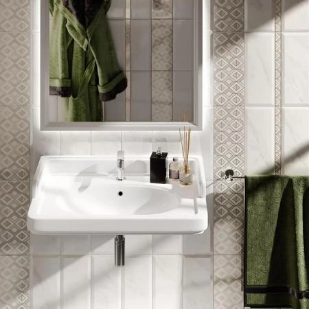 Раковина Kerama Marazzi POMPEI ПОМПЕИ PO.wb.80 подвесная/мебельная 80, белая глянцевая