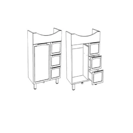 Тумба Corozo Монро 65 Z3, Элеганс 65(раковина отдельно)