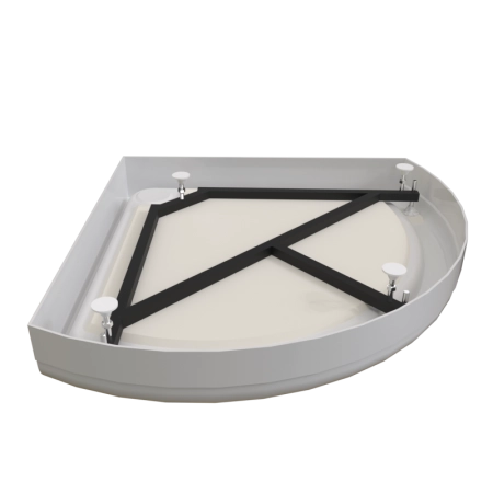 Поддон к душевому углу Найт 90 (радиальный поддон на раме-подставке с устройством слива)