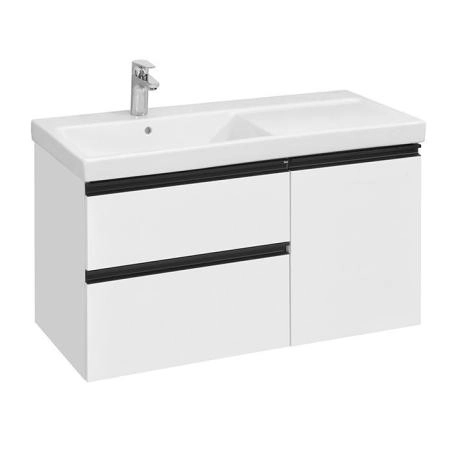 Roca Domi Тумба подвесная 100x45x51см, с 2 ящиками и 1 дверкой, SX, цвет: белый