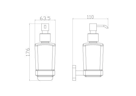Дозатор мыла WONZON & WOGHAND STILL, Хром (WW-6633)