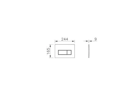 Кнопка смыва для инсталляции VitrA Root Square  740-2325 брашированное золото двойный смыв