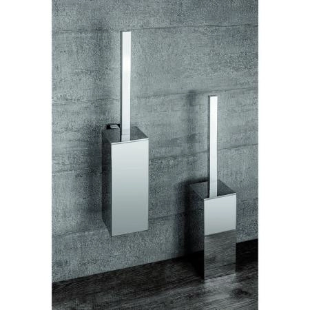 Туалетный ершик Colombo Basic Q В3706 с колбой, напольный h49.2см, пластик/хром