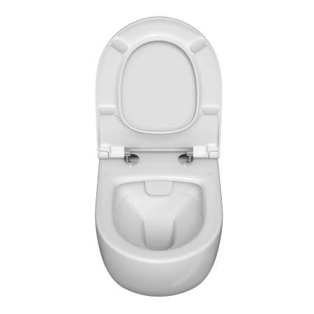 Инсталляция с унитазом VitrA Sento  9830B003-7212 комплект 4 в 1 с сиденьем микролифт безободковый цвет клавиши глянцевый хром