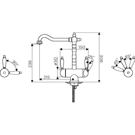 Смеситель Omoikiri Amagasaki-PL 4994071 платина