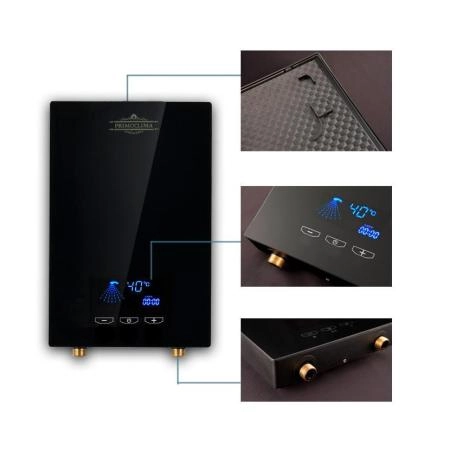 Электрический проточный водонагреватель PRIMOCLIMA VITA 8.5 кВт, черный