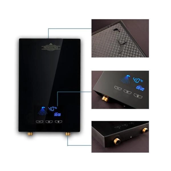 Электрический проточный водонагреватель PRIMOCLIMA VITA 8.5 кВт, черный