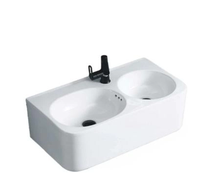 Раковина Cerutti SPA Double BRENTA СТ9699 (750х400х300) двойная подвесная