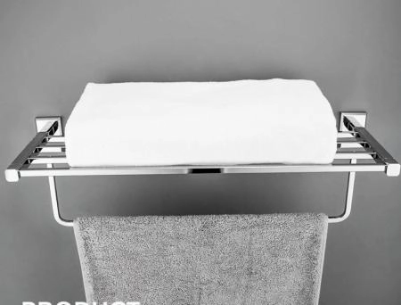 Полка для ванной Gappo G3824 с полотенцедержателем 58 см