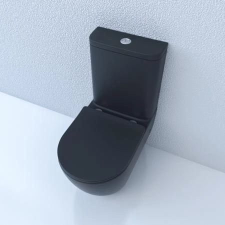 Унитаз ESBANO FORTEX-N торнадо черный матовый безободковый напольный 610x360x810