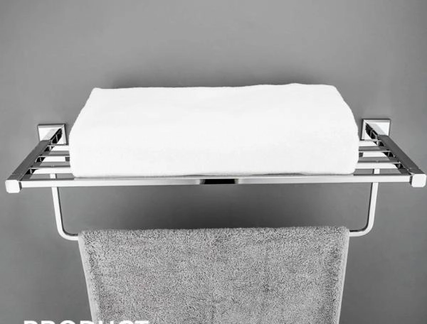 Полка для ванной Gappo G3824 с полотенцедержателем 58 см