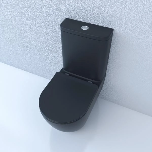 Унитаз ESBANO FORTEX-N торнадо черный матовый безободковый напольный 610x360x810