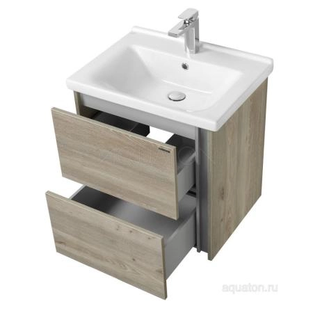 Тумба под раковину Aquaton Стоун 1A231401SX850 60 с ящиком, сосна арлингтон