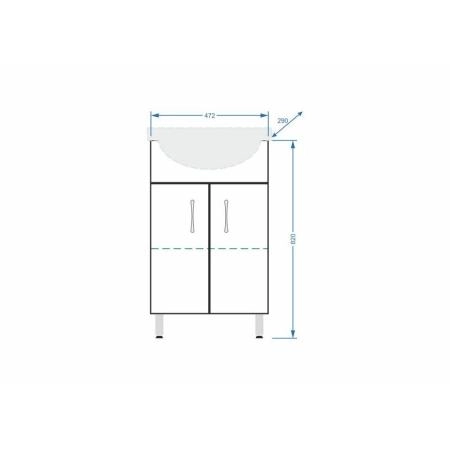Тумба под умывальник Stella Polar Концепт 50 ЭКО, Ладога 50