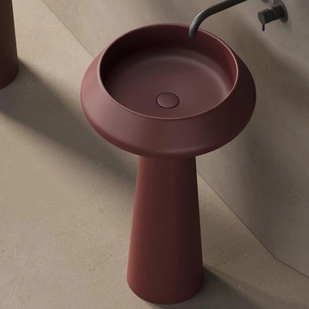 Dea Design Pedestal Basin Раковина 54.5х90см., напольная, без отв., цвет: red wine