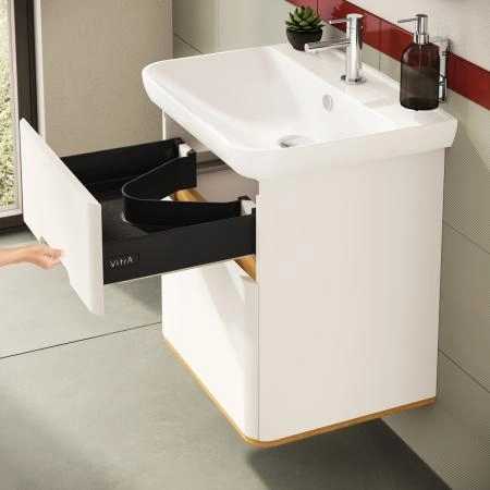 Тумба с раковиной  VitrA Sento  60822 65 см матовая белая МДФ