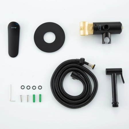 Гигиенический душ GAPPO G7210-6 со смесителем, черный