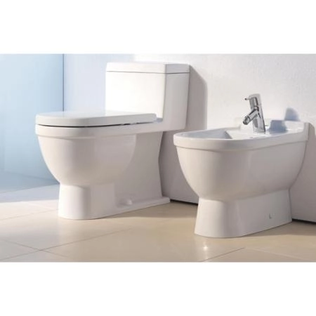 Duravit Starck 3 Биде приставное 56х36см , с 1 отв., покрытие WonderGliss, цвет: белый