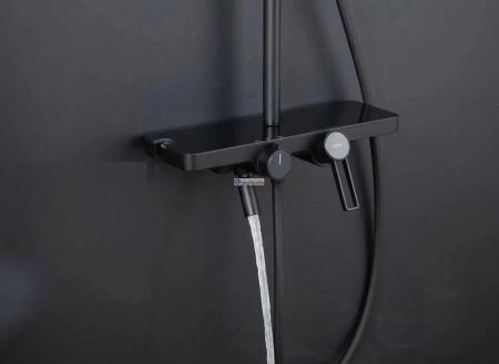 Душевая система Gappo G2496-26 черный матовый с изливом