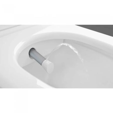 Villeroy&Boch Viclean Унитаз-биде 38.5х59.5х36см., подвесной, в комплекте с сиденьем, покрытие CeramicPlus, цвет: альпийский белый