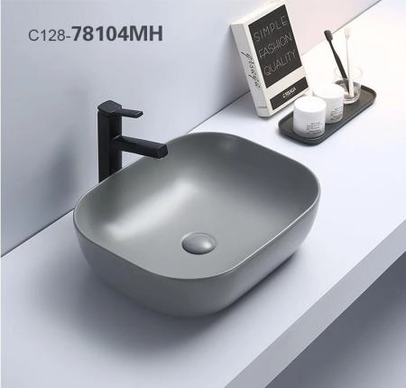 Раковина Ceramalux NC 50x40 Светло-серый, 78104MH-5 овальная