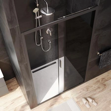 Дверь душевая в нишу AM.PM Gem W90G-120-1-195BG прозрачное, тонированное; профиль черный