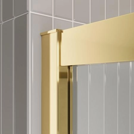 Душевая дверь BelBagno LUCE 120 прозрачное стекло 6 мм профиль золото LUCE-BF-1-120-C-ORO
