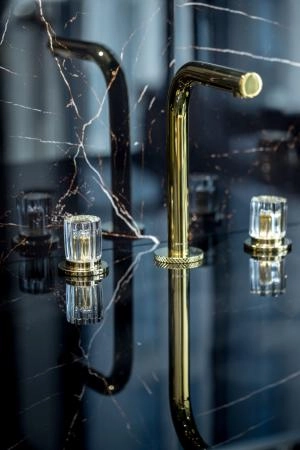 Смеситель на столешницу Boheme ELEGANTE на 3 отв. GOLD 152-G-EL