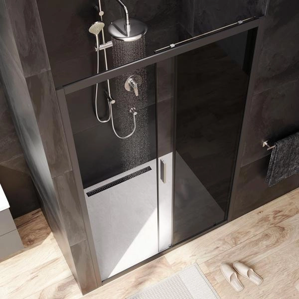Дверь душевая в нишу AM.PM Gem W90G-120-1-195BG прозрачное, тонированное; профиль черный