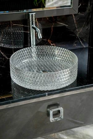 Раковина Boheme чаша круглая хрустальная 39*12см 817