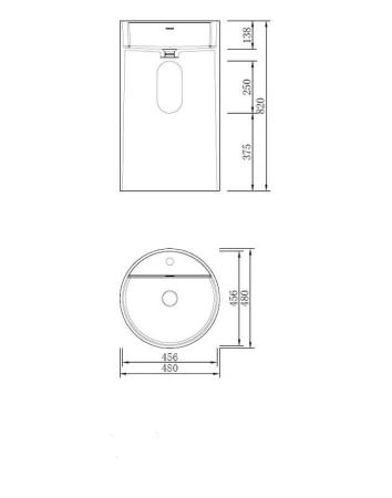 Раковина NT BAGNO NT607 LODI 470x470 искусственный камень белый матовый
