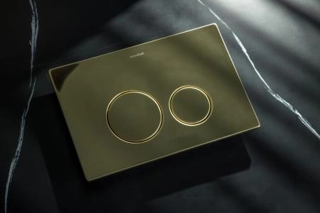 Кнопка для инсталляции Boheme нерж.сталь ультраплоская Gold GEBERIT 300-серия 649-G