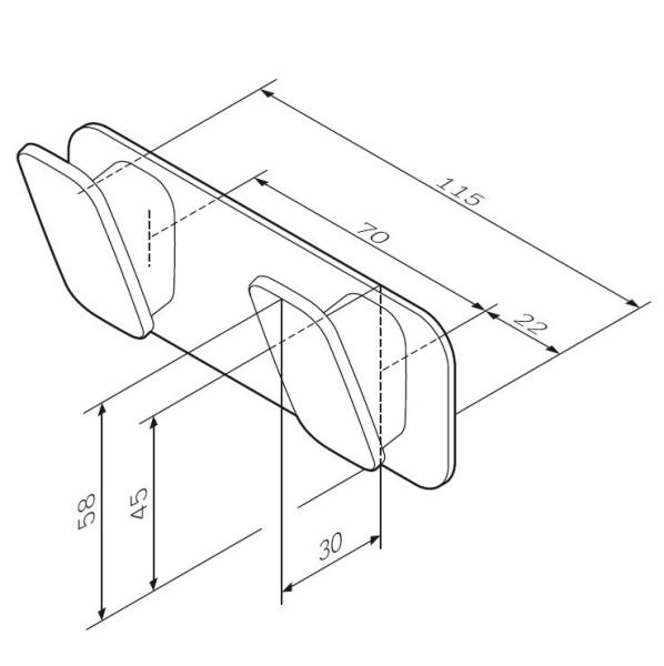 Крючок для полотенец AM.PM Inspire 2.0 A50A35600 хром