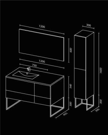 Пенал SANVIT Лира 30 подвесная Белый