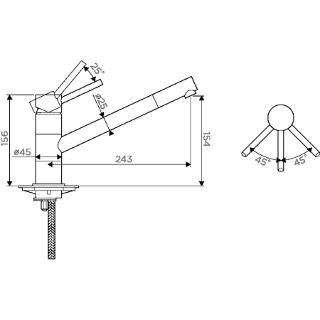 Смеситель Omoikiri Aogashima-C 4994245 хром