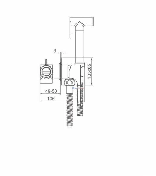 Гигиенический душ Gappo G7248-92 Оружейная сталь встраиваемый